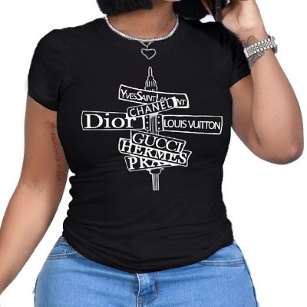 Paris Designer Names Street Sign T-Shirt
